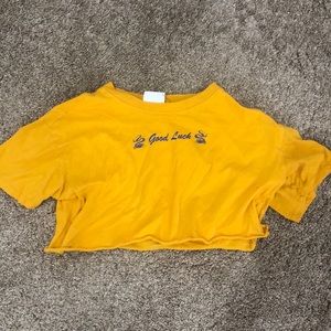 Yellow Cropped Tshirt